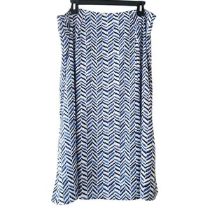 Sag Harbor Blue and White A-Line Skirt